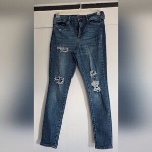 SO Women's Distressed Denim Skinny Jeans